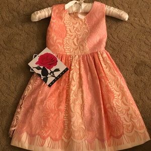 5 T little girls lace over lay dress